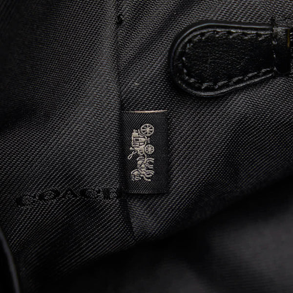 コーチ チェーン ハンドバッグ F87239 ブラック レザー レディース COACH 【中古】