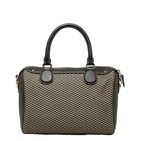 コーチ エクスプローテッドレップス ベネット ミニサッチェル ハンドバッグ ショルダーバッグ 2WAY F57242 ブラック ホワイト キャンバス レザー レディース COACH 【中古】