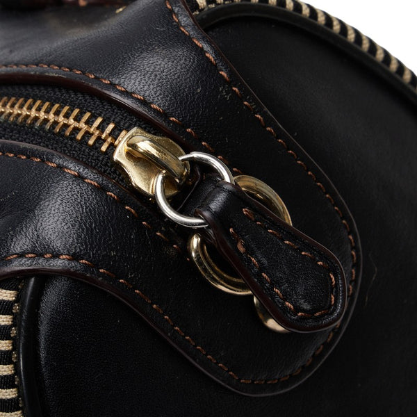 コーチ エクスプローテッドレップス ベネット ミニサッチェル ハンドバッグ ショルダーバッグ 2WAY F57242 ブラック ホワイト キャンバス レザー レディース COACH 【中古】