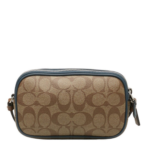 コーチ シグネチャー ロゴ 斜め掛け ショルダーバッグ F73066 ベージュ マルチカラー PVC レディース COACH 【中古】