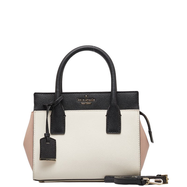 ケイトスペード ハンドバッグ ショルダーバッグ 2WAY ホワイト ブラック ピンク レザー レディース Kate Spade 【中古】