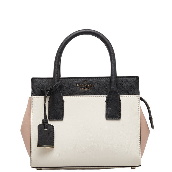 ケイトスペード ハンドバッグ ショルダーバッグ 2WAY ホワイト ブラック ピンク レザー レディース Kate Spade 【中古】