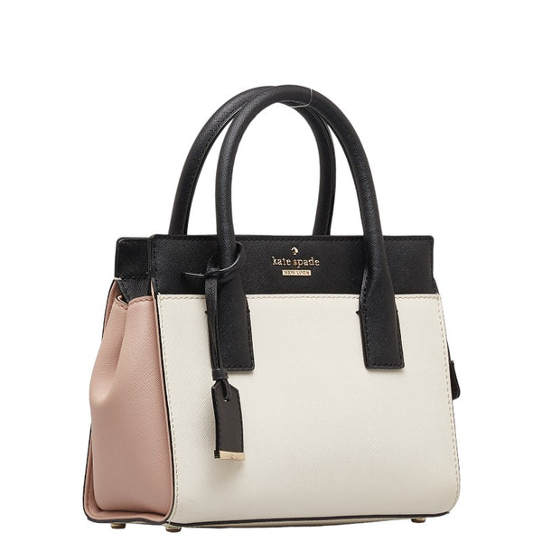 ケイトスペード ハンドバッグ ショルダーバッグ 2WAY ホワイト ブラック ピンク レザー レディース Kate Spade 【中古】