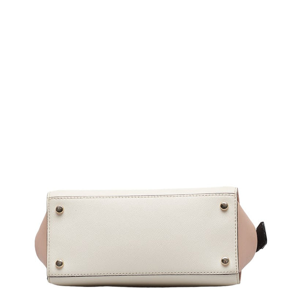 ケイトスペード ハンドバッグ ショルダーバッグ 2WAY ホワイト ブラック ピンク レザー レディース Kate Spade 【中古】