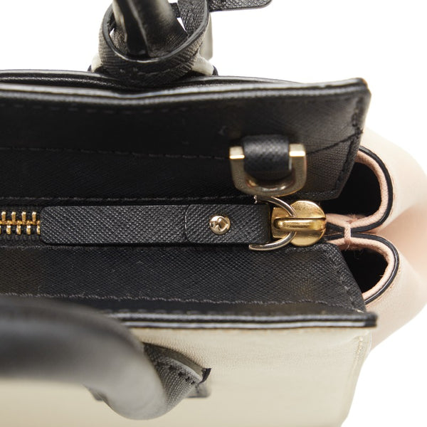 ケイトスペード ハンドバッグ ショルダーバッグ 2WAY ホワイト ブラック ピンク レザー レディース Kate Spade 【中古】