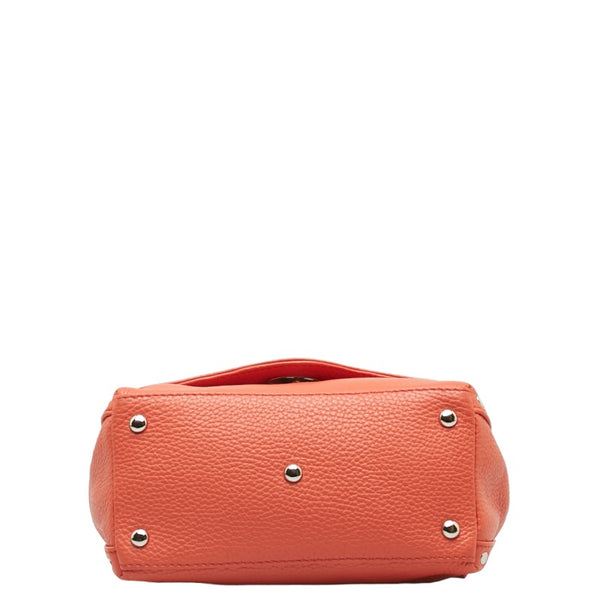 ザネラート POSTINA BABY DAILY ポスティーナ ベイビー デイリー 斜め掛け ショルダーバッグ オレンジ レザー レディース ZANELLATO 【中古】