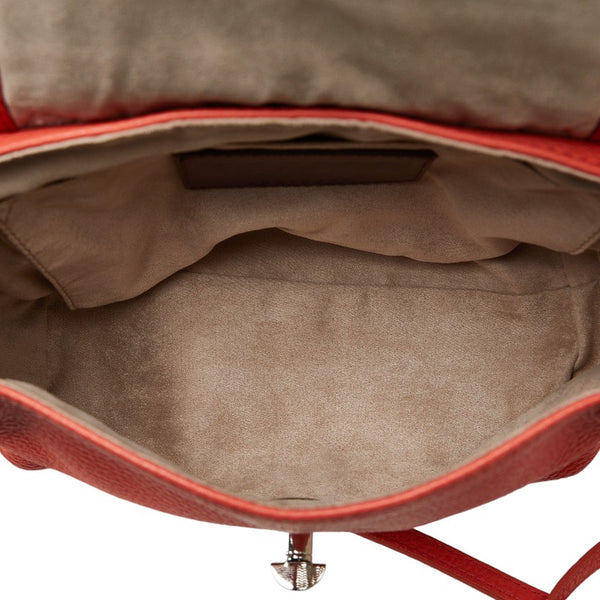 ザネラート POSTINA BABY DAILY ポスティーナ ベイビー デイリー 斜め掛け ショルダーバッグ オレンジ レザー レディース ZANELLATO 【中古】