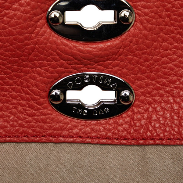 ザネラート POSTINA BABY DAILY ポスティーナ ベイビー デイリー 斜め掛け ショルダーバッグ オレンジ レザー レディース ZANELLATO 【中古】