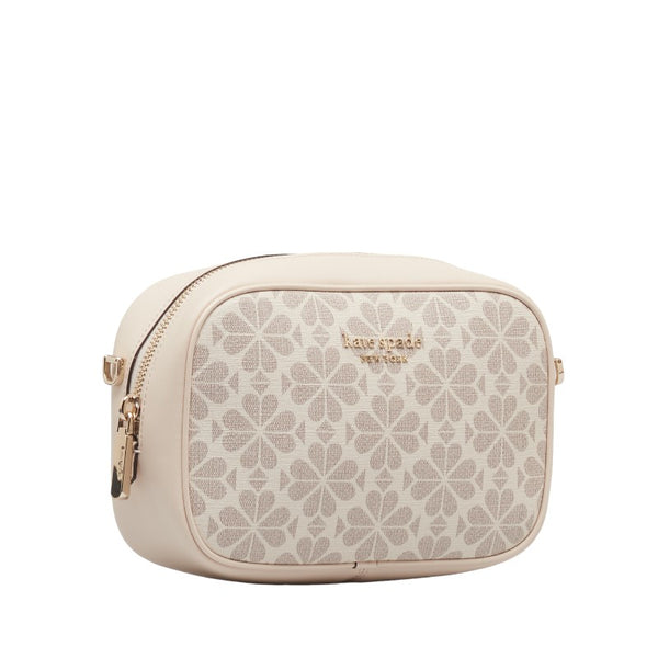 ケイトスペード インフィニット スペード フラワー 斜め掛け ショルダーバッグ PXR00075 ホワイト PVC レザー レディース Kate Spade 【中古】