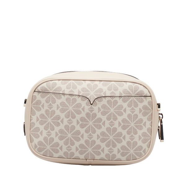 ケイトスペード インフィニット スペード フラワー 斜め掛け ショルダーバッグ PXR00075 ホワイト PVC レザー レディース Kate Spade 【中古】