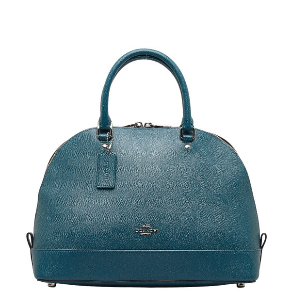 コーチ ラメ ハンドバッグ ショルダーバッグ 2WAY F13711 ターコイズブルー レザー レディース COACH 【中古】