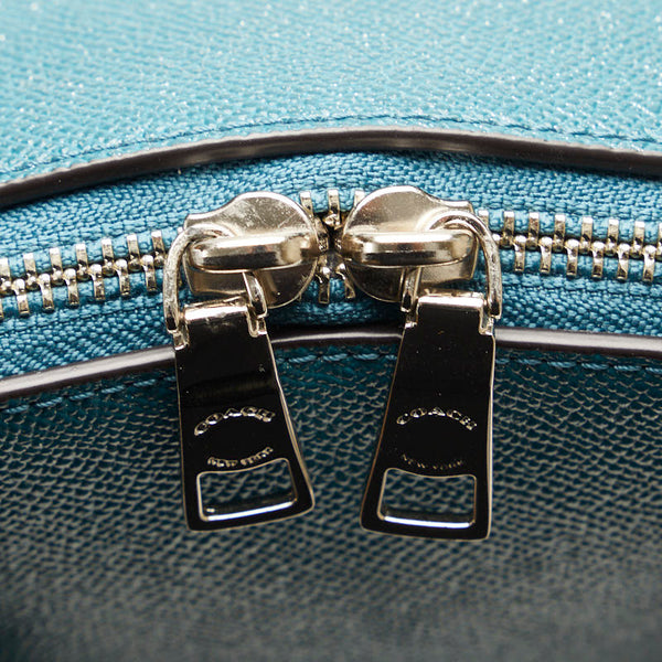 コーチ ラメ ハンドバッグ ショルダーバッグ 2WAY F13711 ターコイズブルー レザー レディース COACH 【中古】