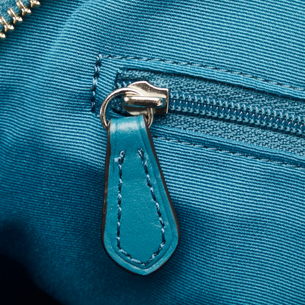 コーチ ラメ ハンドバッグ ショルダーバッグ 2WAY F13711 ターコイズブルー レザー レディース COACH 【中古】