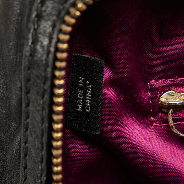 コーチ ハンドバッグ ブラック ゴールド レザー レディース COACH 【中古】