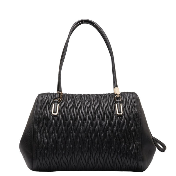 コーチ ハンドバッグ ブラック ゴールド レザー レディース COACH 【中古】