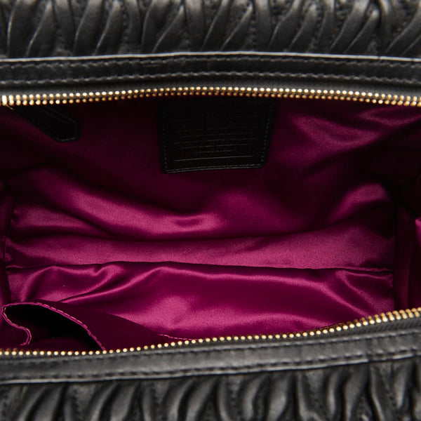 コーチ ハンドバッグ ブラック ゴールド レザー レディース COACH 【中古】