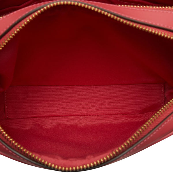 コーチ シグネチャー 斜め掛け ショルダーバッグ クロスボディバッグ 68168 ベージュ ピンク PVC レザー レディース COACH 【中古】