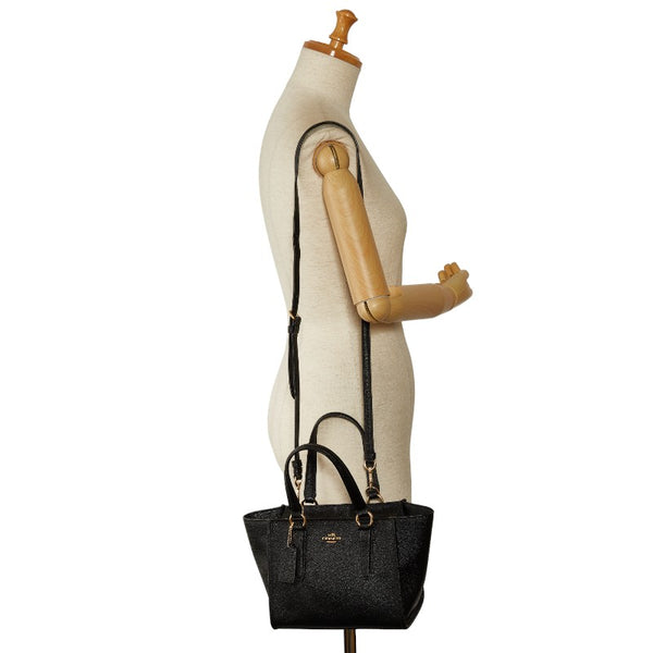 コーチ ハンドバッグ ショルダーバッグ 2WAY F11925 ブラック レザー レディース COACH 【中古】