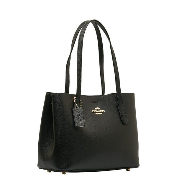 コーチ ミニ アベニュー キャリーオール ハンドバッグ ショルダーバッグ 2WAY F73227 ブラック レザー レディース COACH 【中古】