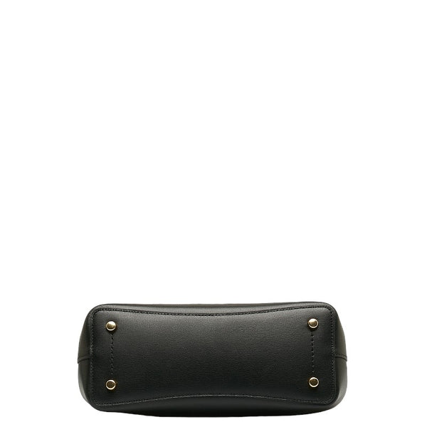 コーチ ミニ アベニュー キャリーオール ハンドバッグ ショルダーバッグ 2WAY F73227 ブラック レザー レディース COACH 【中古】