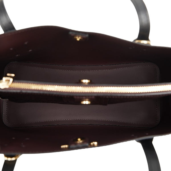 コーチ ミニ アベニュー キャリーオール ハンドバッグ ショルダーバッグ 2WAY F73227 ブラック レザー レディース COACH 【中古】