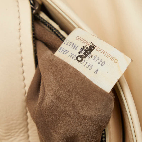 ボッテガヴェネタ イントレチャート ハンドバッグ ホワイト レザー レディース BOTTEGAVENETA 【中古】