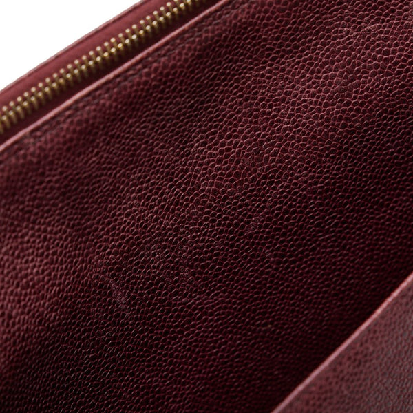 シャネル ココマーク トートバッグ 肩掛けショルダーバッグ ワインレッド キャビアスキン レディース CHANEL 【中古】