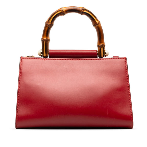 グッチ バンブー ニムフェア ハンドバッグ ショルダーバッグ 2WAY 470271 レッド レザー レディース GUCCI 【中古】