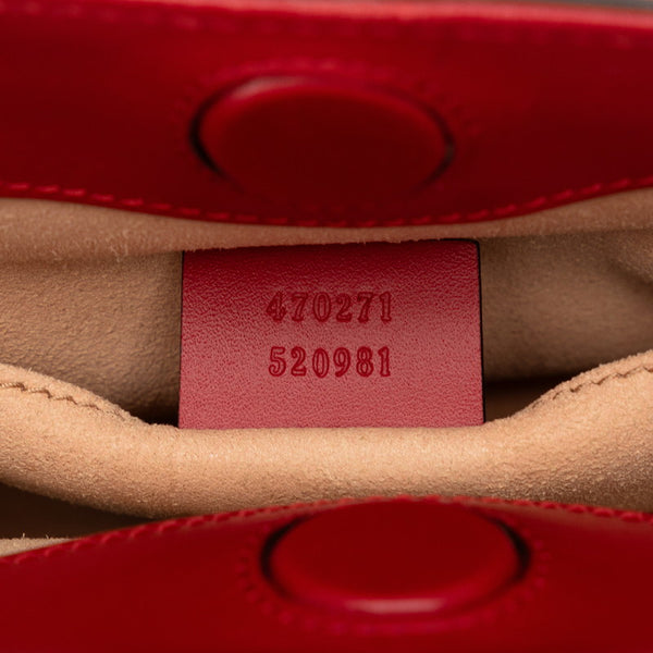 グッチ バンブー ニムフェア ハンドバッグ ショルダーバッグ 2WAY 470271 レッド レザー レディース GUCCI 【中古】