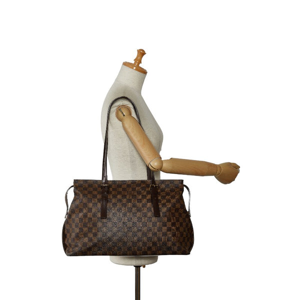 ルイ ヴィトン ダミエ チェルシー トートバッグ ショルダーバッグ N51119 ブラウン PVC レザー レディース LOUIS VUITTON 【中古】