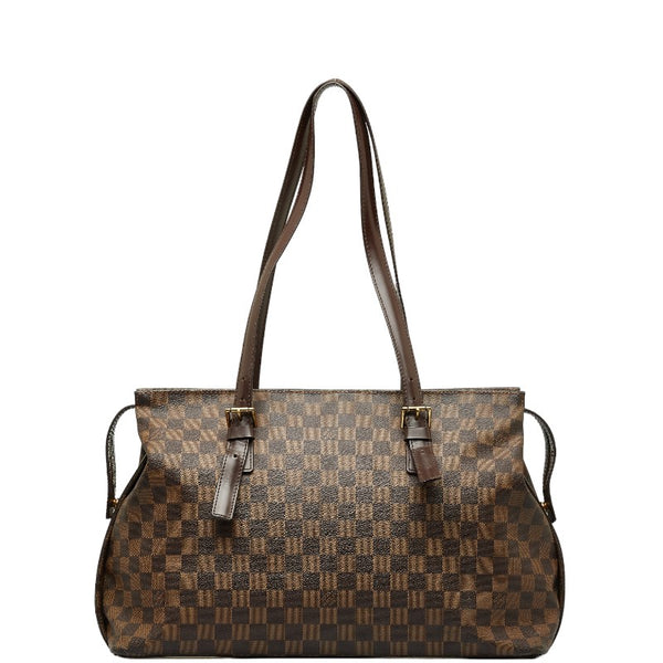 ルイ ヴィトン ダミエ チェルシー トートバッグ ショルダーバッグ N51119 ブラウン PVC レザー レディース LOUIS VUITTON 【中古】