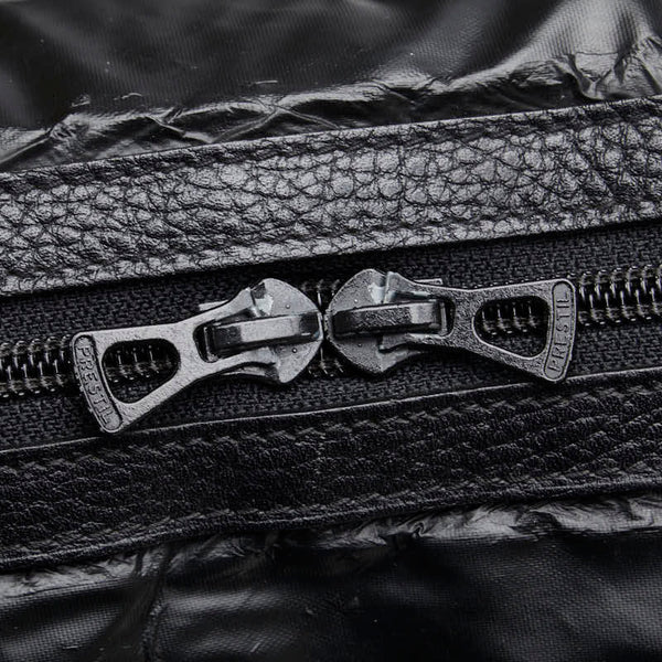 ハンティングワールド ボストンバッグ ショルダーバッグ 2WAY ブラック PVC レザー メンズ HUNTING WORLD 【中古】