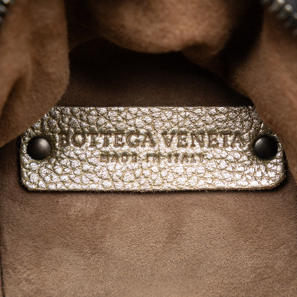 ボッテガヴェネタ イントレチャート リュック バックパック ゴールド レザー レディース BOTTEGAVENETA 【中古】