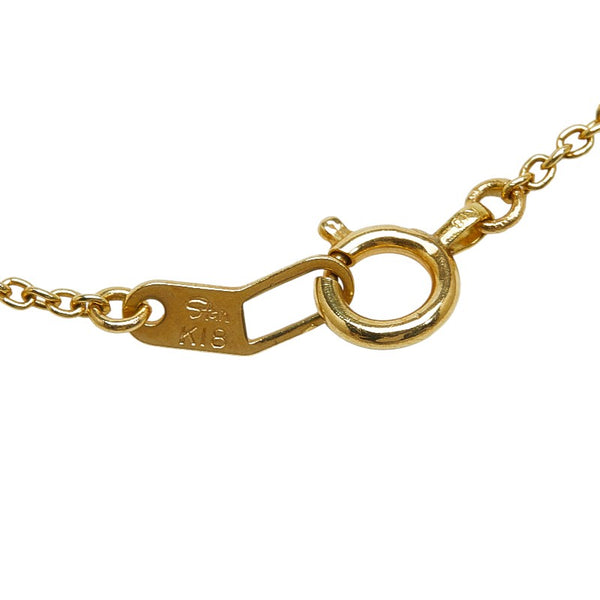 スタージュエリー クロス 十字架 モチーフ ネックレス K18YG イエローゴールド レディース STAR JEWELRY 【中古】