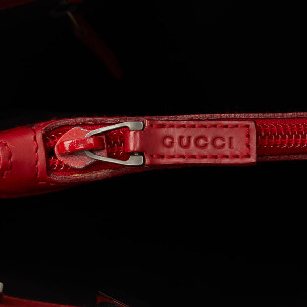 グッチ バンブー ハンドバッグ 002 1016 2123 レッド レザー レディース GUCCI 【中古】