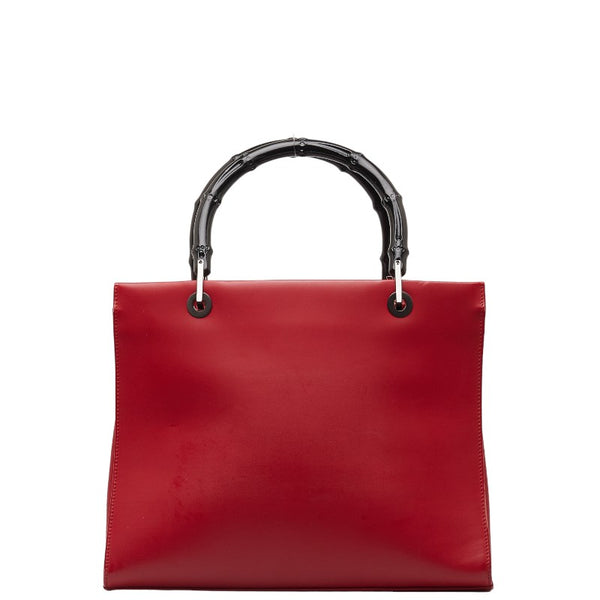 グッチ バンブー ハンドバッグ 002 1016 2123 レッド レザー レディース GUCCI 【中古】