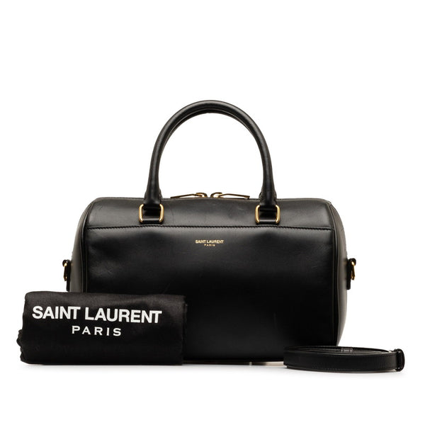 サンローラン ベイビーダッフル ハンドバッグ ショルダーバッグ 2WAY 330958 ブラック レザー レディース SAINT LAURENT 【中古】