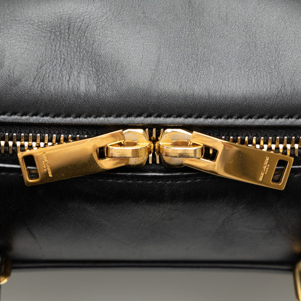 サンローラン ベイビーダッフル ハンドバッグ ショルダーバッグ 2WAY 330958 ブラック レザー レディース SAINT LAURENT 【中古】