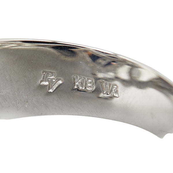 ポンテヴェキオ K18WG ホワイトゴールド ダイヤ0.62ct ブラックダイヤ0.21ct ハート モチーフ リング 指輪 レディース Ponte Vecchio 13.5号 【中古】
