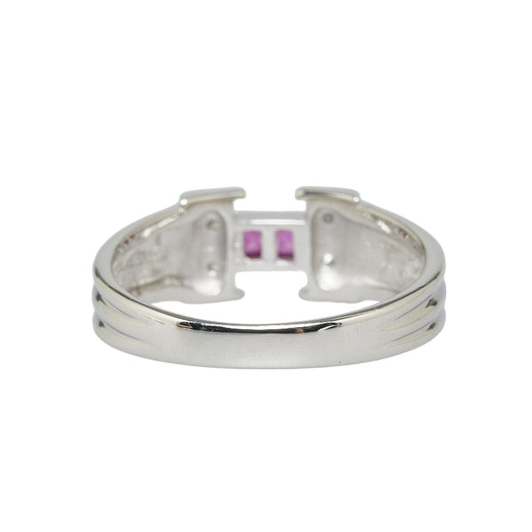 Pt900 プラチナ ルビー0.20ct ダイヤ0.03ct リング 指輪 レディース 12号 【中古】