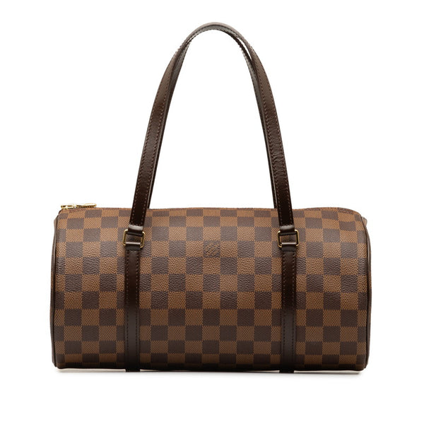ルイ ヴィトン ダミエ パピヨン30 ハンドバッグ N51303 ブラウン PVC レザー レディース LOUIS VUITTON 【中古】