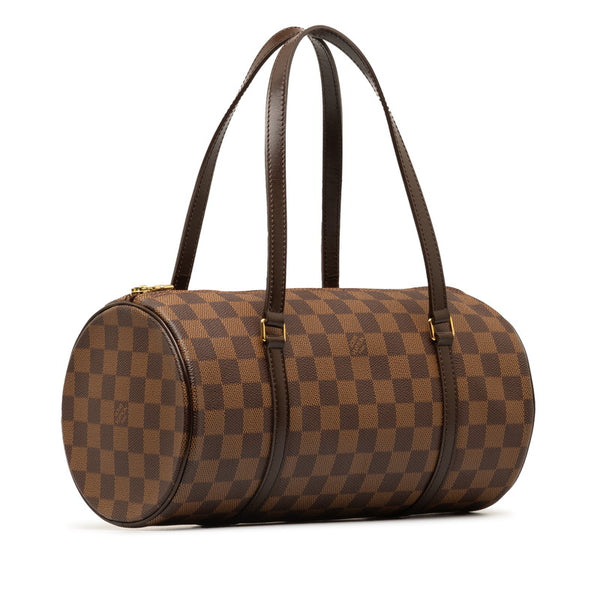 ルイ ヴィトン ダミエ パピヨン30 ハンドバッグ N51303 ブラウン PVC レザー レディース LOUIS VUITTON 【中古】