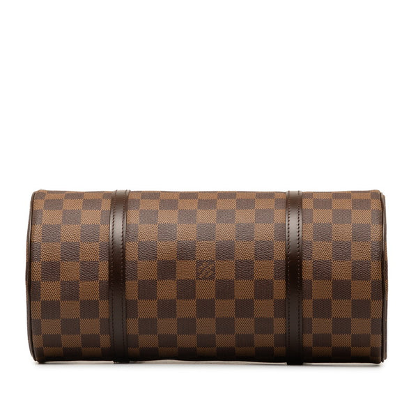 ルイ ヴィトン ダミエ パピヨン30 ハンドバッグ N51303 ブラウン PVC レザー レディース LOUIS VUITTON 【中古】