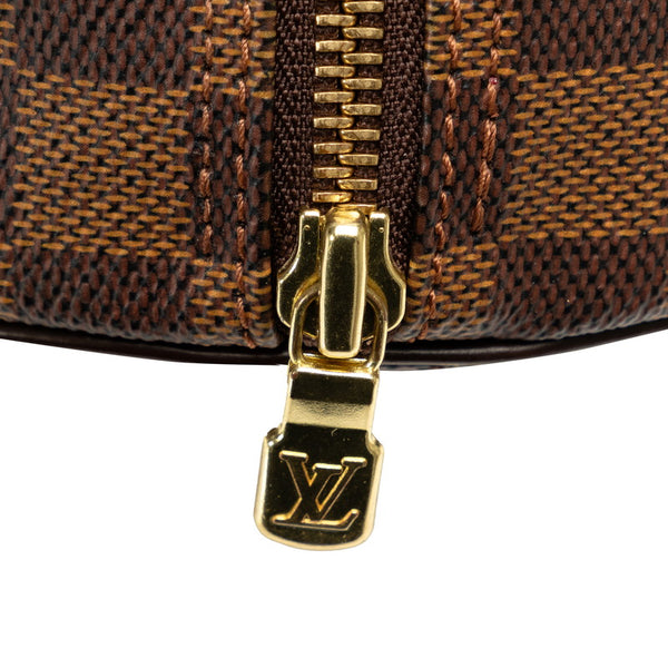 ルイ ヴィトン ダミエ パピヨン30 ハンドバッグ N51303 ブラウン PVC レザー レディース LOUIS VUITTON 【中古】