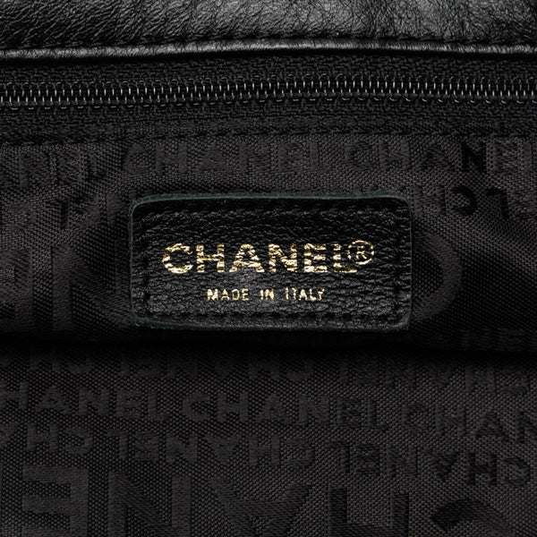 シャネル ココマーク チェーン トートバッグ  ブラック ベージュ ラムスキン レディース CHANEL 【中古】