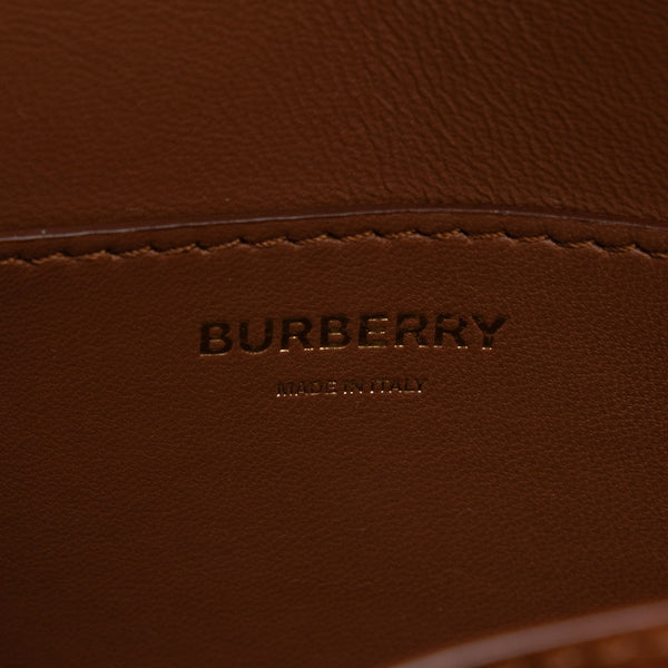 バーバリー TB ウエストバッグ ボディバッグ ブラウン レザー レディース BURBERRY 【中古】