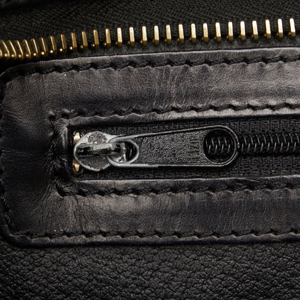 セリーヌ マカダム ハンドバッグ トートバッグ ブラウン ブラック PVC レザー レディース CELINE 【中古】