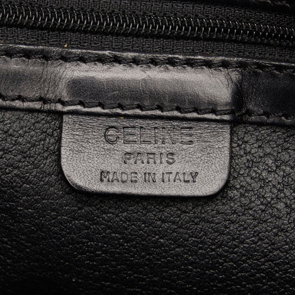 セリーヌ マカダム ハンドバッグ トートバッグ ブラウン ブラック PVC レザー レディース CELINE 【中古】