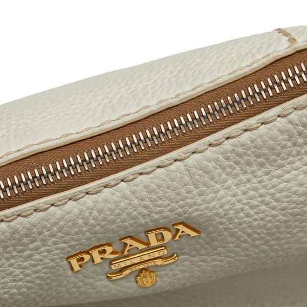 プラダ ワンショルダーバッグ ハンドバッグ BR4690 ホワイト レザー レディース PRADA 【中古】