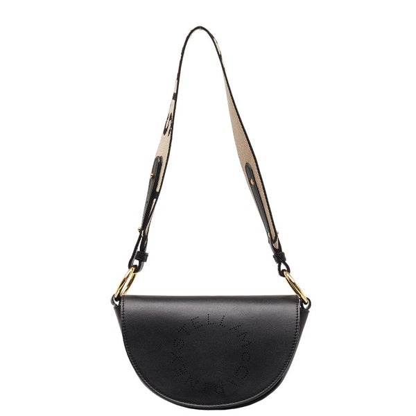 ステラマッカートニー パンチングロゴ ミニショルダーバッグ ポーチ ブラック ポリエステル キャンバス レディース Stella McCartney 【中古】